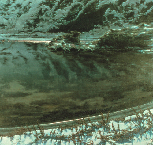 Crater Lake In Gold Painting by David Rosenthal